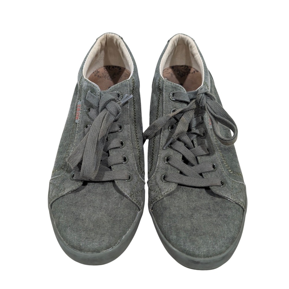 Taos Star Olive Green Canvas Low Top Lace Up Sneakers Womens 9 - Picture 10 of 11